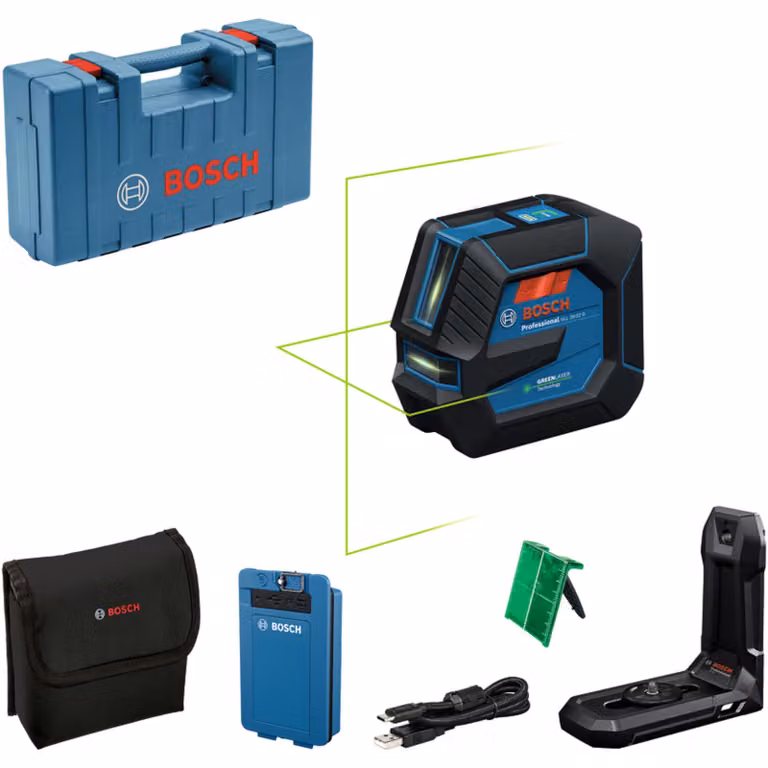 BOSCH GLL 20-22 G line laser + BA 3.7V 3.0Ah battery in box