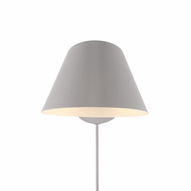 DFTP by Nordlux Applique da parete di design Stay Short, Alluminio / Grigio / Zincato, Camera da letto, Metallo, Design, Applique