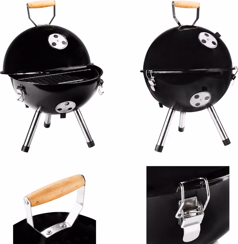 HI Mini grill a carbone nero