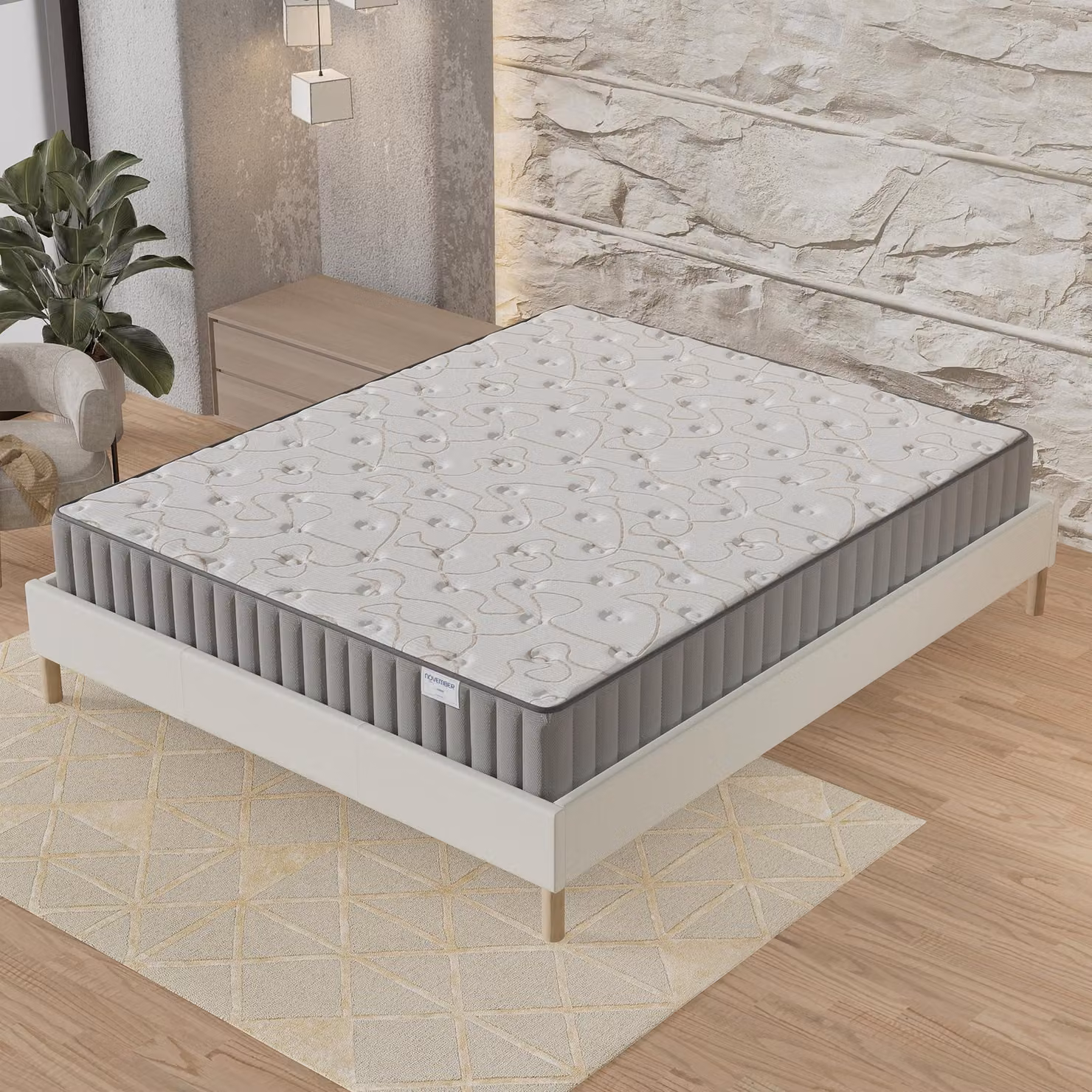 Materasso ibrido 90x190 cm con memory foam