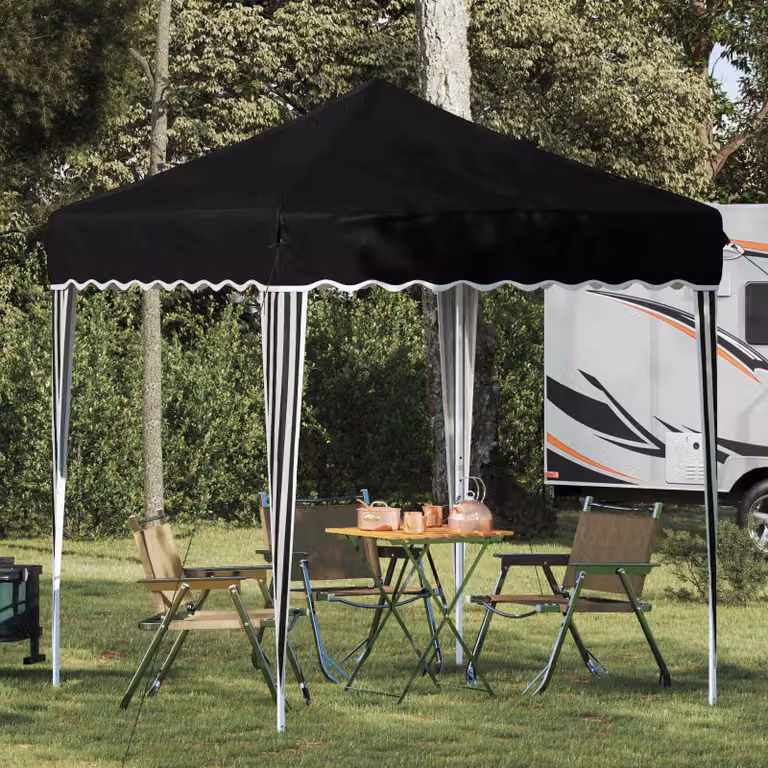 Tenda per feste pop-up vidaXL in tessuto Oxford nero L/P/H: 195 x 195 x 245 cm