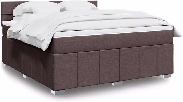 Letto Ibrido con Giroletto a Molle e Materasso vidaXL in Marrone e Bianco L/P: 180 x 200 cm