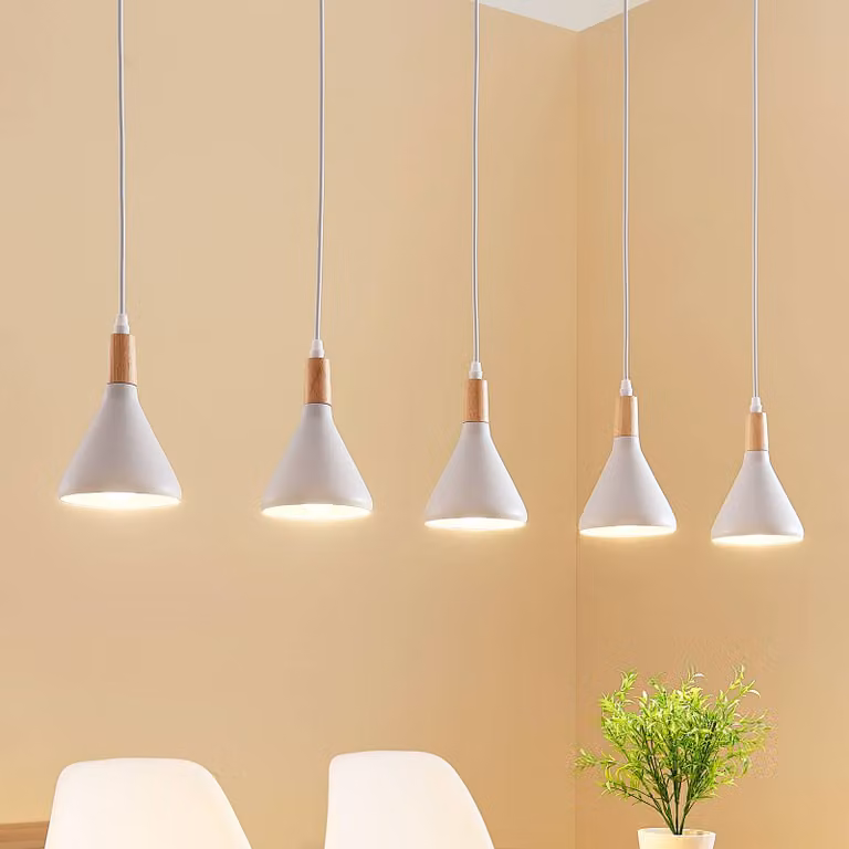 Lampada a sospensione Arina Lindby, dimmerabile, Bianco / Opale, Soggiorno / Sala da pranzo, Metallo, Moderno, Lampada a sospensione