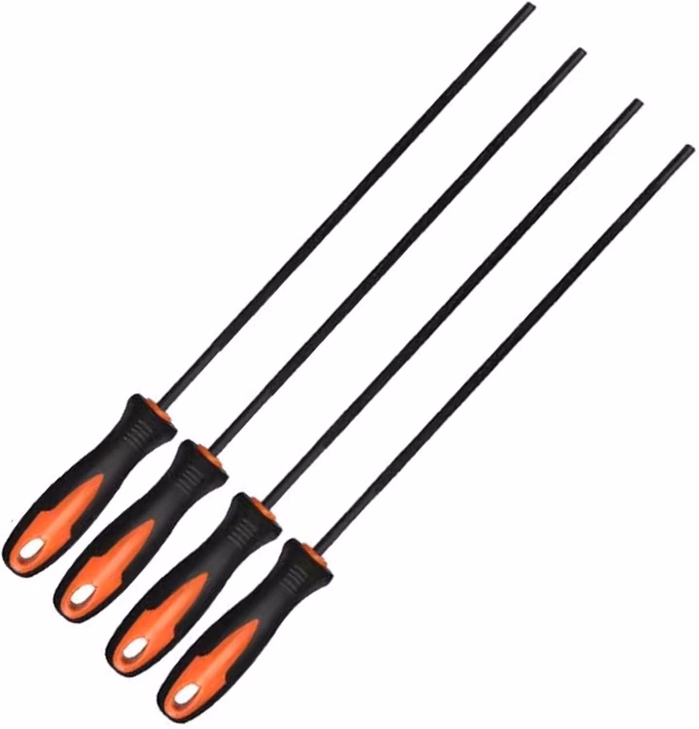 Kit per affilare catene motosega, composto da 4 lime circolari da 3,2 a 5,5 mm, lunghezza 290 mm, per uso in giardino e lavorazione del legno