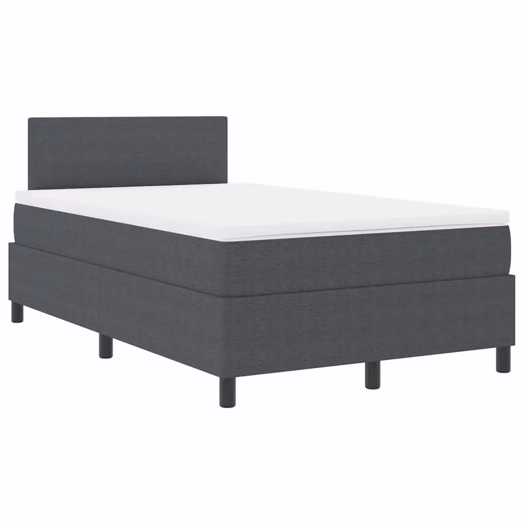 Letto moderno vidaXL con illuminazione LED sottostante e cassetti, Grigio e Bianco, L/P/H: 120 x 200 x 88 cm – 2