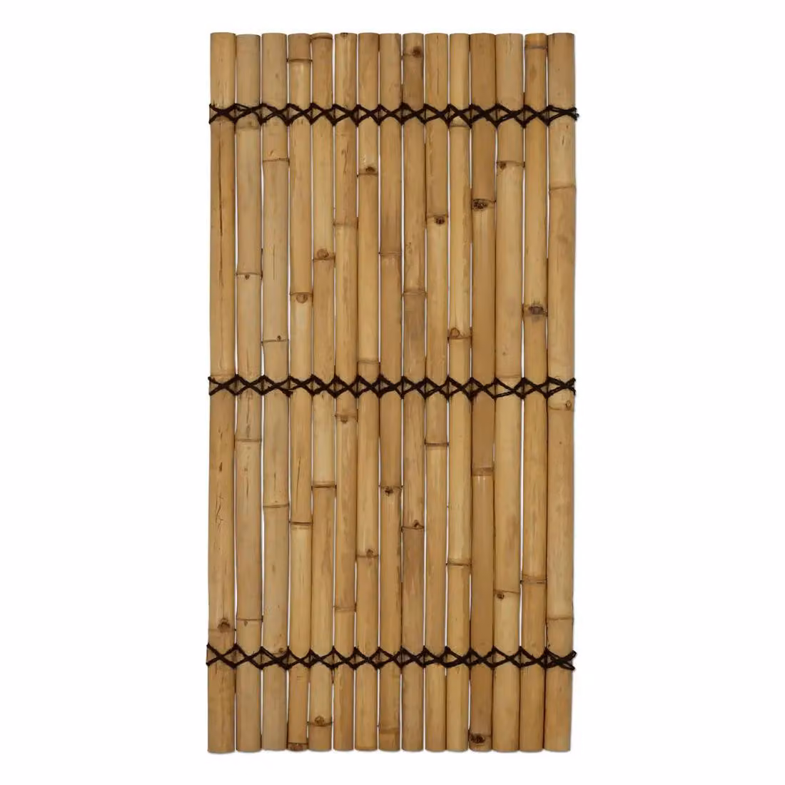 Pannello di pali di bambù semicircolari di colore naturale 90 x 180 cm (recinto di bambù)