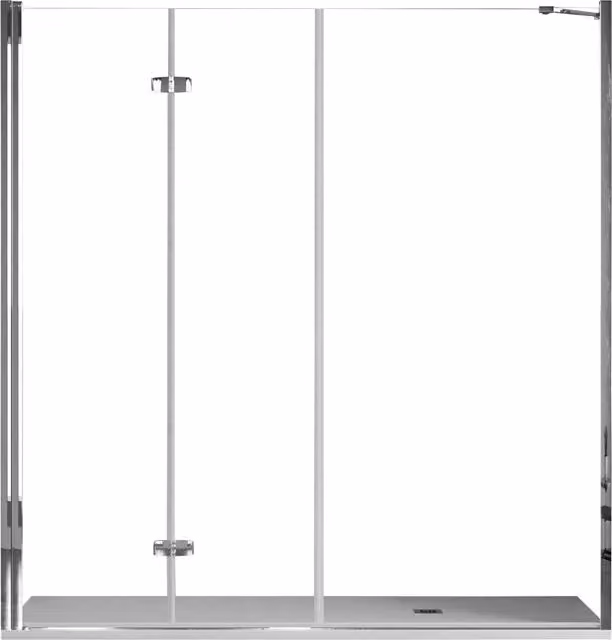 Porta Parete Doccia 135 cm 1 anta a Libro in Cristallo trasparente 6mm H195 Bonussi Lorena