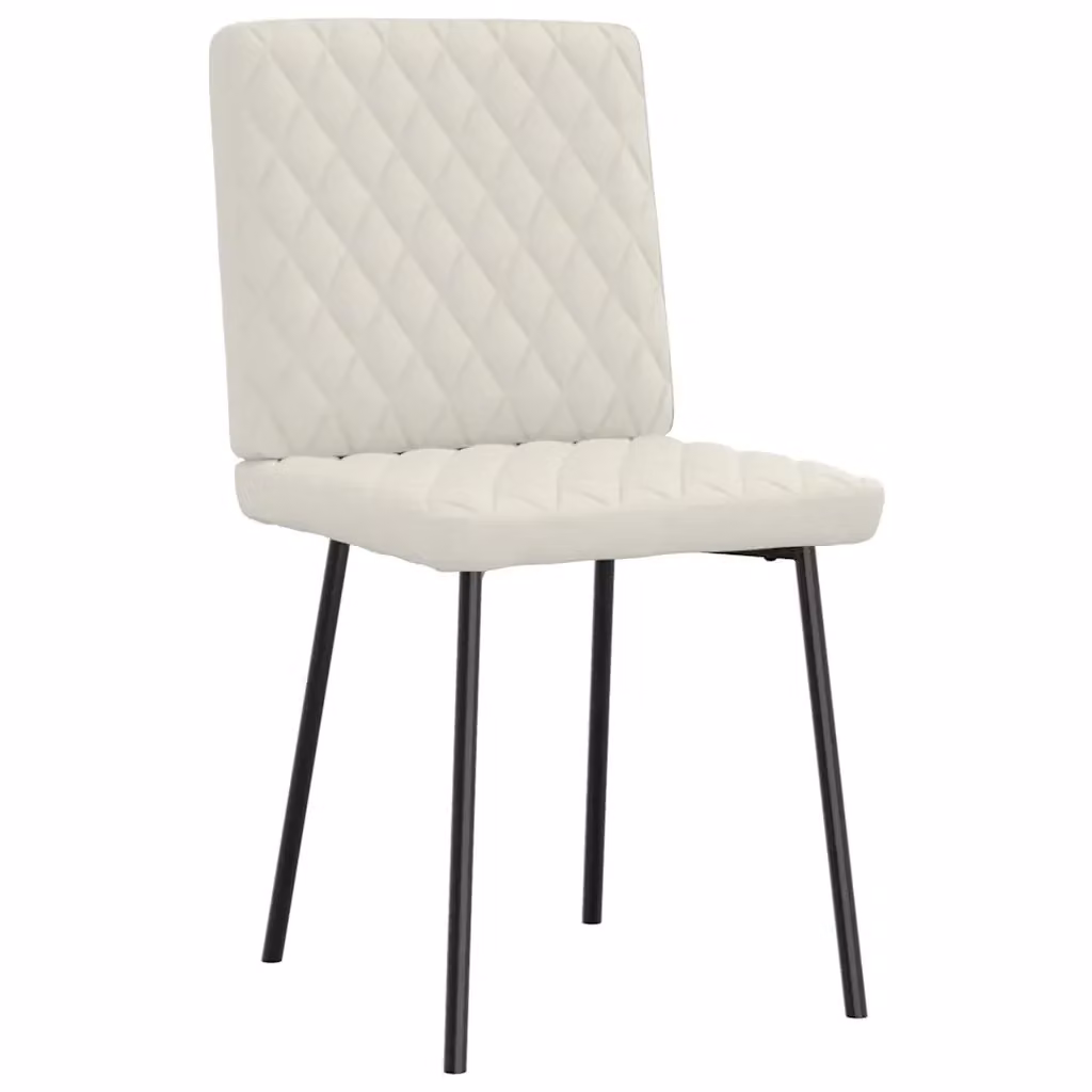 Set di 4 sedie da pranzo vidaXL in velluto beige con struttura in metallo e legno per soggiorno e sala da pranzo – 2