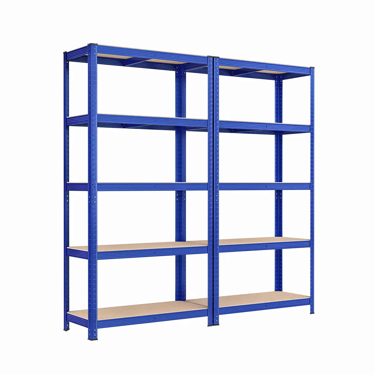 Scaffalatura a 5 Ripiani Regolabili per Garage, Blu / Set di 2（5 Ripiani）40 x 90 x 180 cm