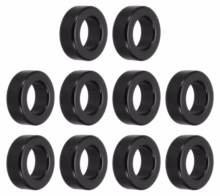 10 nuclei toroidali, dimensioni 24x42x16 mm, anello di ferrite in ferro