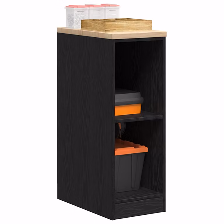 Armadietto da giardino vidaXL in legno di pino nero con ripiani interni, L/P/H: 30 x 51 x 85 cm