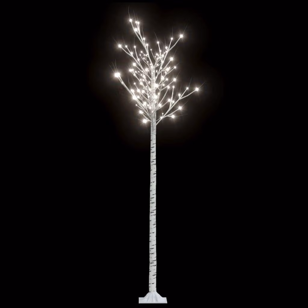 Albero di Natale con 220 LED, altezza 2,2 metri, luce bianca fredda, adatto per interni ed esterni