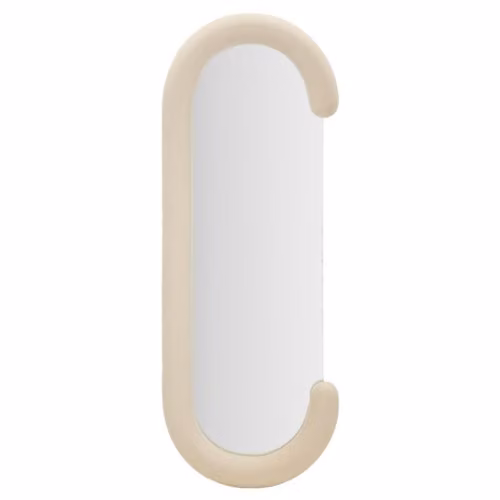 Specchiere SPECCHIO DA MURO CHANTAL VELLUTO CREMA CM 60X7X160 Mauro Ferretti