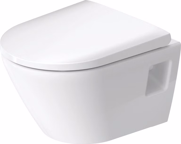 Duravit D-Neo WC suspendu Compact, chasse deau basse, sortie horizontale, sans rebord, 370x480x400mm, 2587090000, 2587090000