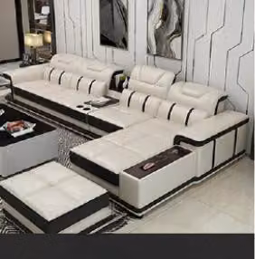 Wohnlandschaft Ecksofa L-Form Eck Polstersofa Sitz Design Couch Sofas Kunstleder