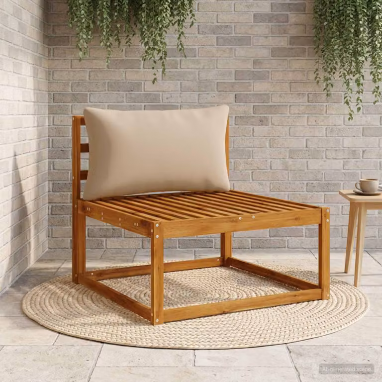 Cuscino per schiena vidaXL PUTTEN in poliestere, colore beige