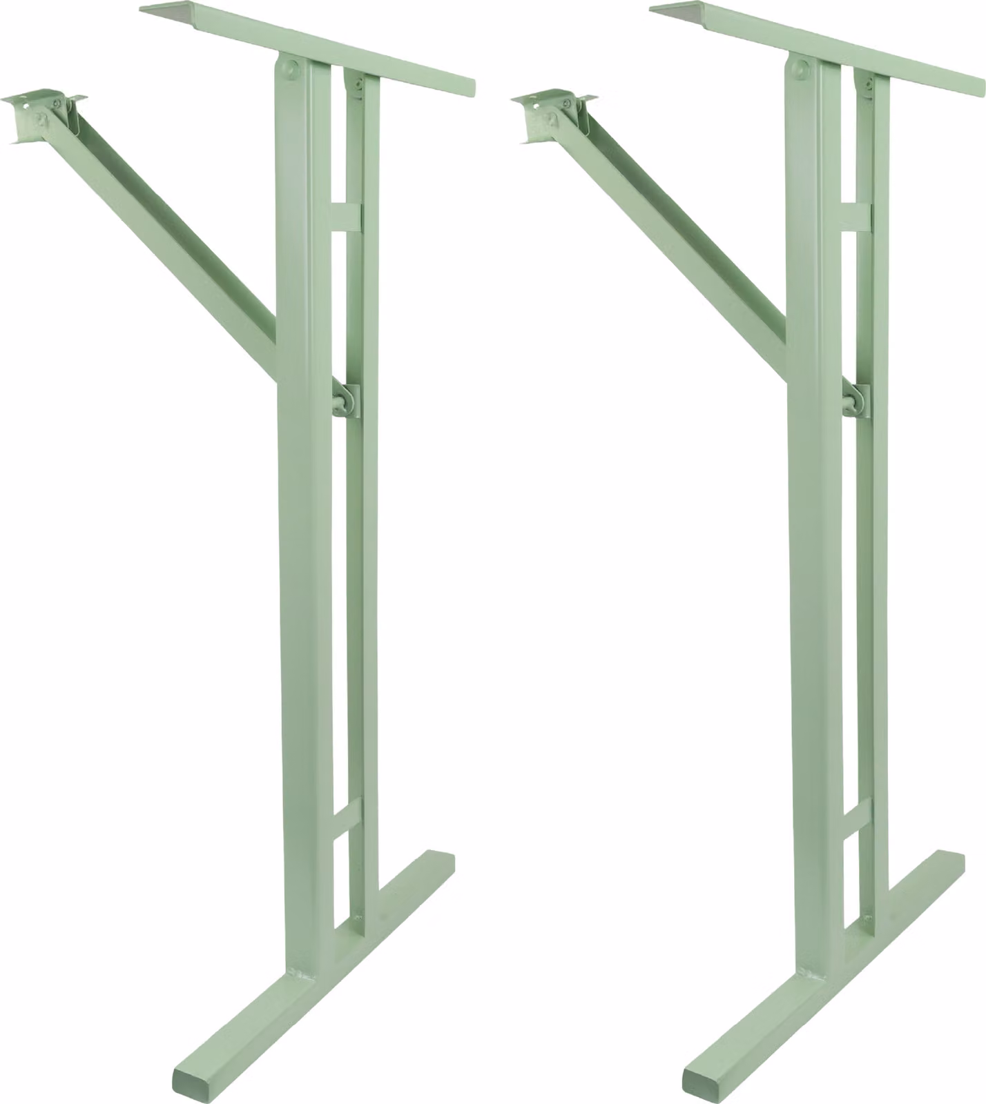Natural Goods Berlin, struttura per tenda da birra I-FORM, set per tenda da birra fai da te, struttura per tavolo pieghevole, struttura per panca, set per tendone, inossidabile, 2 pezzi, H70 x L42cm - tavolo, verde pastello