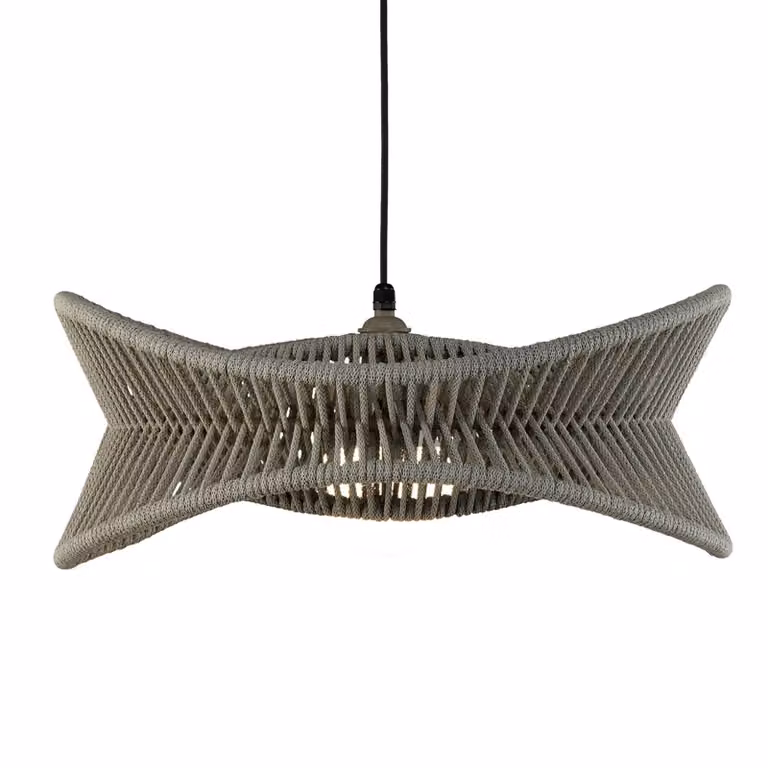 Mantra Iluminación Lampada a sospensione da esterno Polinesia Ø 60 cm Polinesia, dimmerabile, Crema / Ambra, Alluminio, Moderno