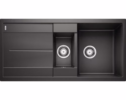 Lavello in granito Blanco Metra, colore nero, dimensioni 50 x 100 cm, codice prodotto 525927