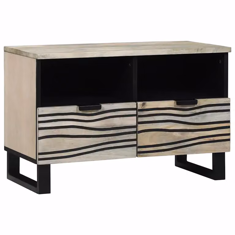 Unità TV moderna vidaXL in legno ingegnerizzato bianco, L 70 cm x P 33 cm x H 46 cm