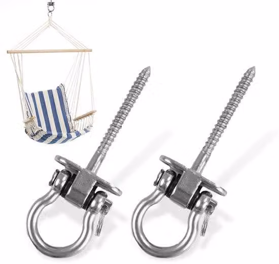 Anelli di sospensione da 500 kg di portata - Anello di sospensione - Kit di montaggio - Kit di fissaggio - Acciaio inossidabile - Rotanti e facili da installare - Kit di sospensione