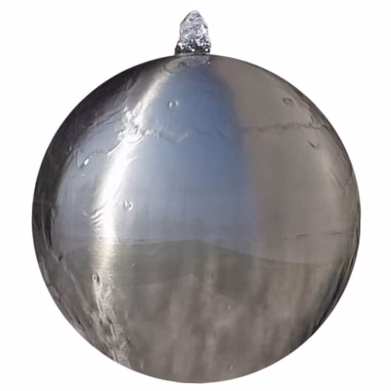 Fontana da giardino Sfera con LED in acciaio inox 40 cm