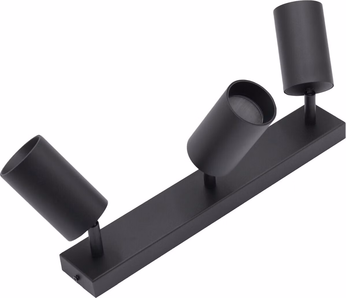 Lampada da parete nera a tre luci, modello SPOT TRIPLE CEILING LAMP