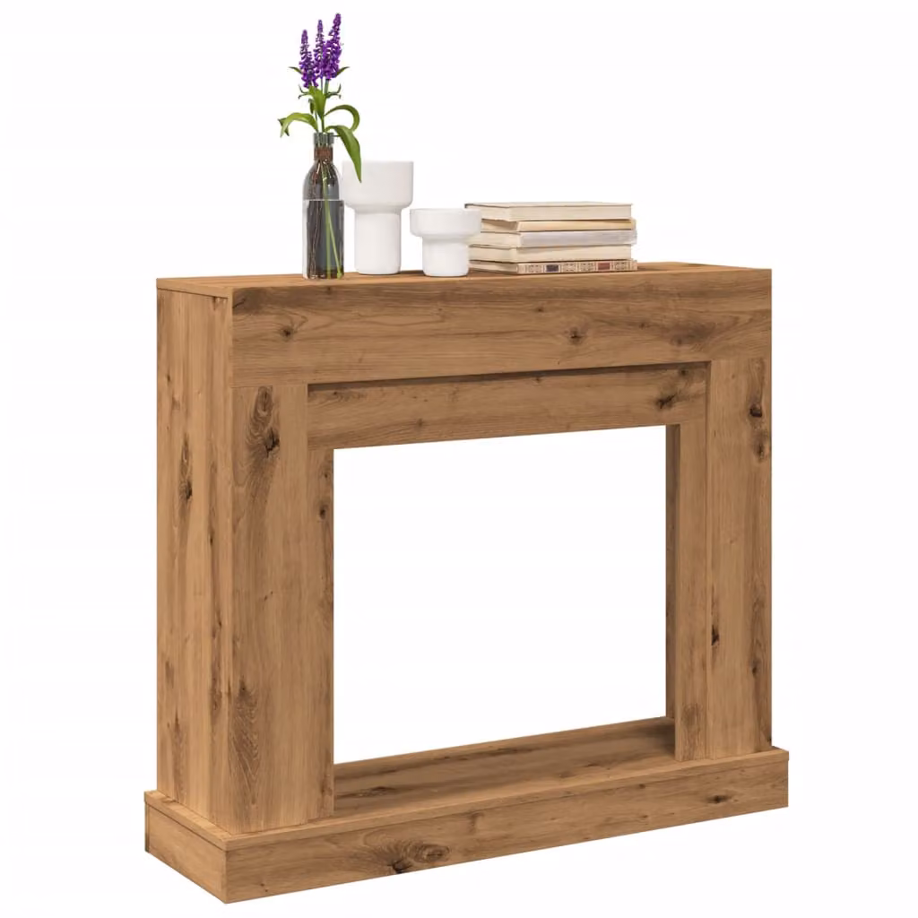 Cornice per Camino vidaXL in Rovere Marrone con Stile Rustico L: 100 cm, P: 30 cm, H: 87,5 cm