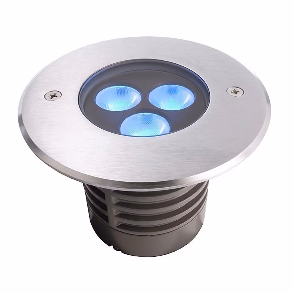Faretto da incasso per giardino DEKO-LIGHT RGB multicolore, LED dimmerabile, IP67, in acciaio inox e argento, forma tonda – 2
