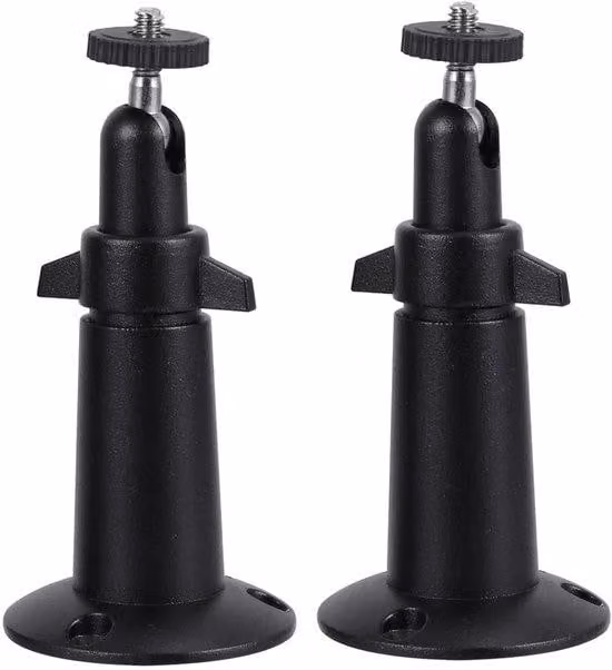 Set di montaggio a parete per telecamera, supporto di sicurezza regolabile, staffa da parete, supporto per telecamera da interno ed esterno, nero
