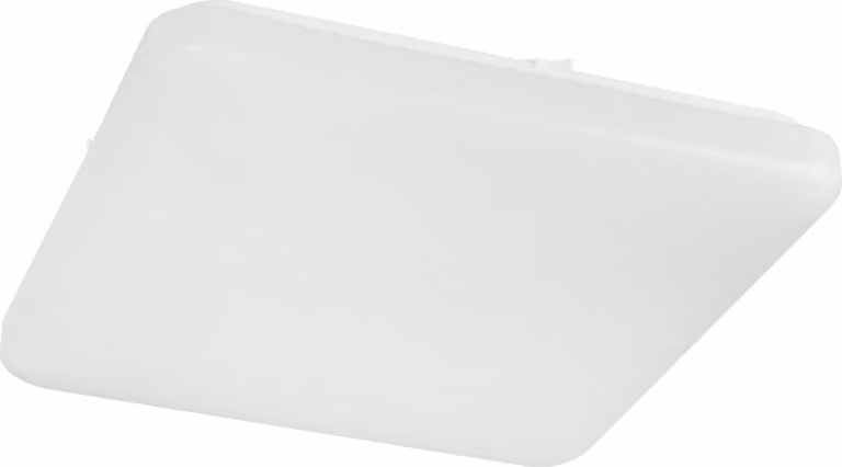 EGLO LED, plafoniera Pogliola, plafoniera con interruttore a levetta, lampada per soffitto, cucina, luce bianco caldo, bianco neutro, bianco freddo, 43x43 cm
