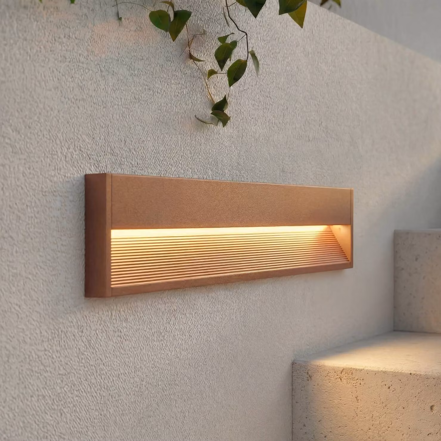 Applique da esterni a LED Trevin Lucande, Marrone / Ruggine, Alluminio, Moderno, Applique LED da esterni