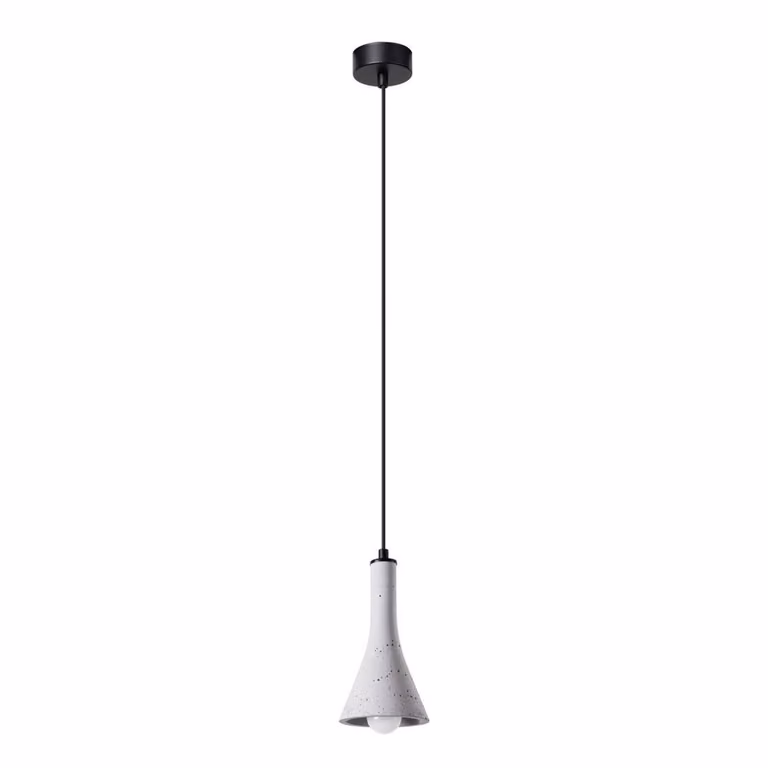 Lampada a sospensione REA 1 in cemento 1xE14 10W calcestruzzo 125x12x12cm Sollux Lighting