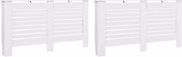 Coperture per Radiatori 2 pz Bianche 152x19x81,5 cm in MDF CFW5703712