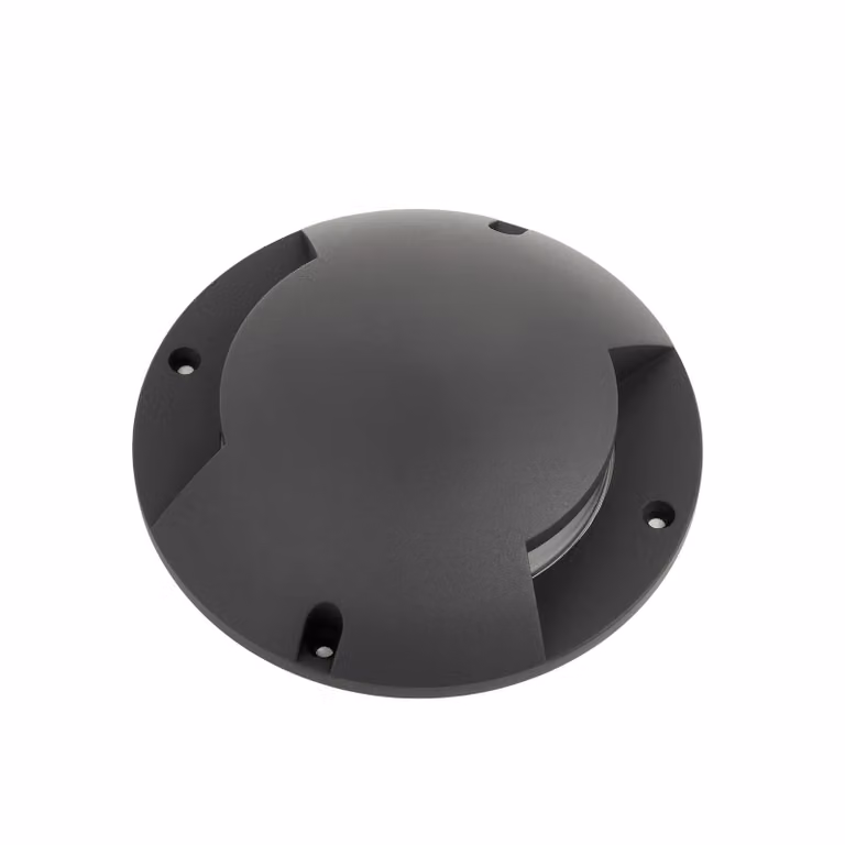 Lindby Faretto da pavimento LED Cormac, 2 luci, Ø 21 cm, IP67