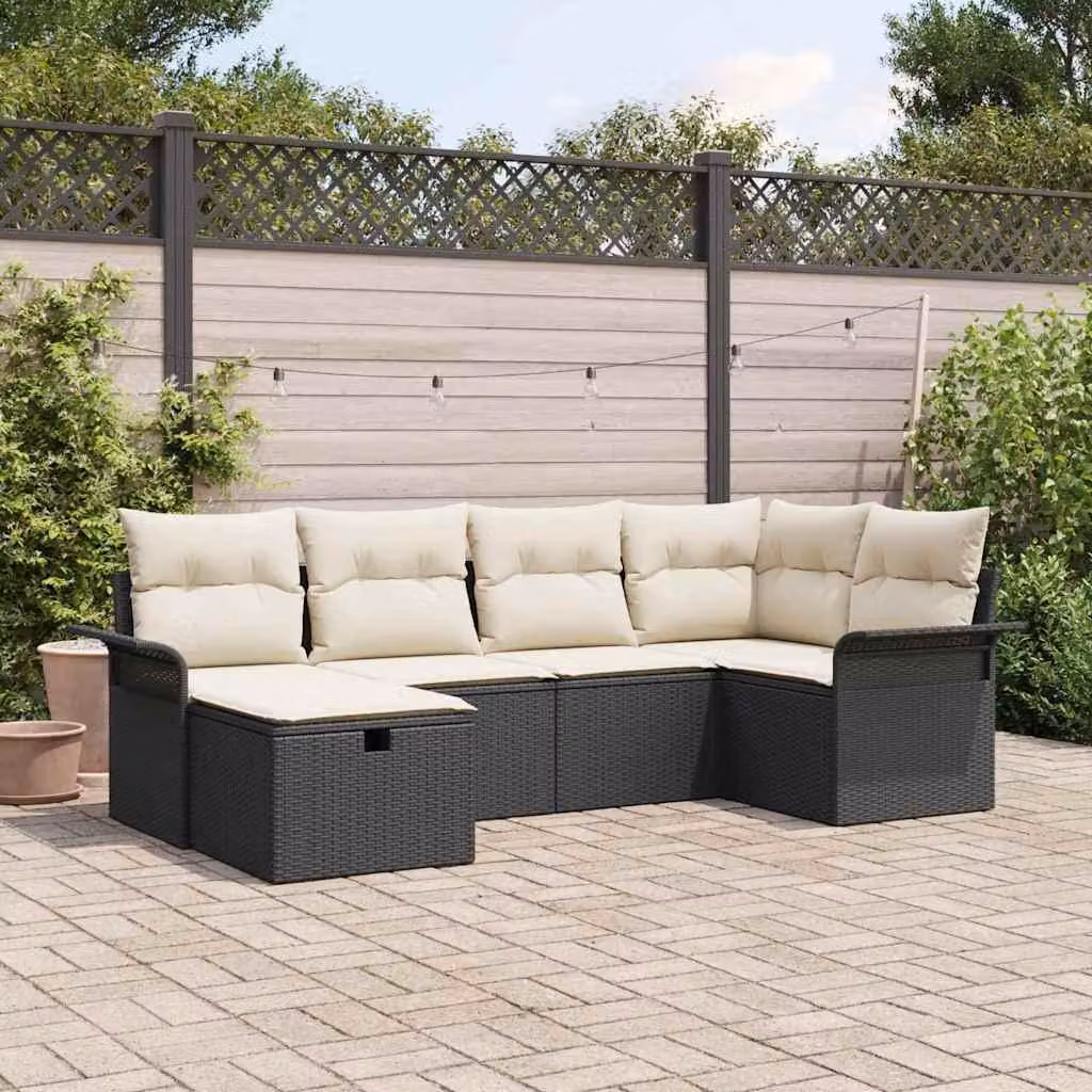 Maison Exclusive - Set da giardino con divano e 6 sedie, in rattan sintetico
