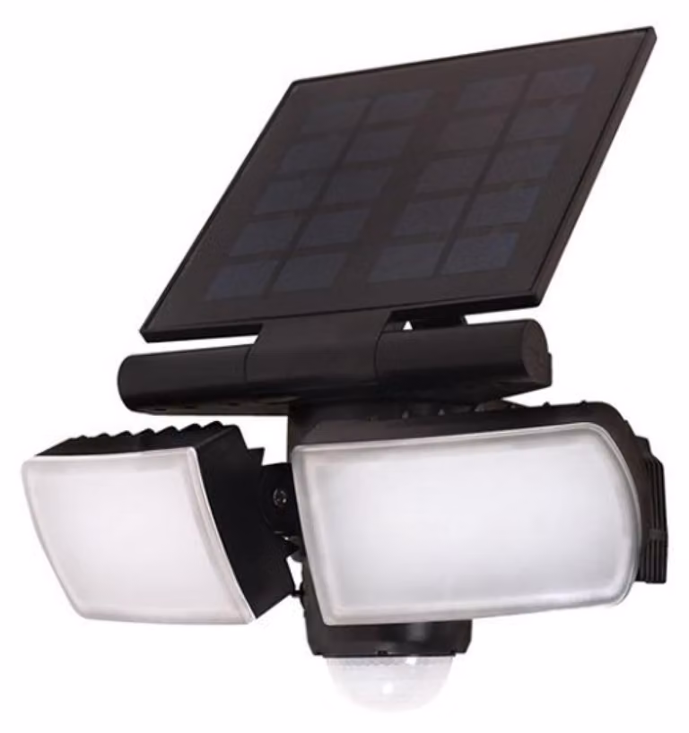 Lampada LED solare con sensore, 8W, 600 lumen, batteria al litio