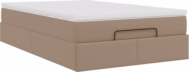 Struttura Letto Pouf con Materasso 120x190 cm Pelle finta
