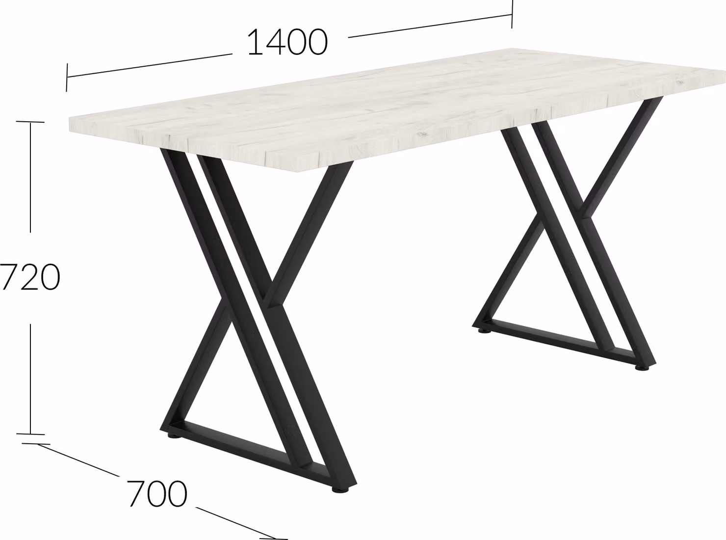 Tavolo da pranzo Shefa Line New York 140 Craft rovere bianco