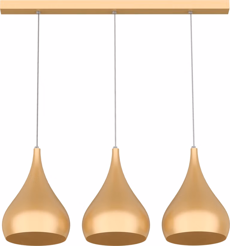 Lampada A Sospensione Calice Lineare X3 Monocolore Opaca
