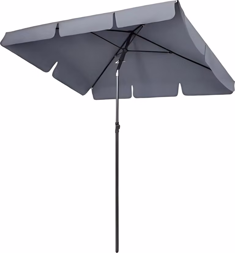 Ombrellone rettangolare - Protezione UV UPF 50+ - Idrorepellente e pieghevole - Per giardino, terrazza e balcone - Colore: grigio
