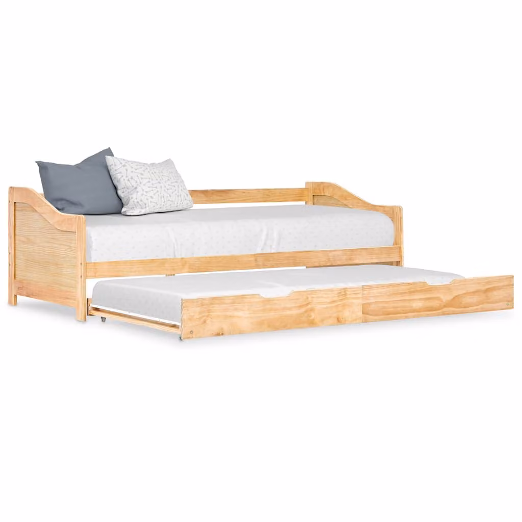 vidaXL Divano Letto a Scomparsa in Pino Bianco per Soggiorno e Camera da Letto, L/P/H: 90 x 200 cm