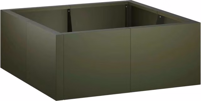 Muro di contenimento 4 pz 100 x 100 x 50 cm Acciaio Verde Oliva 3449215