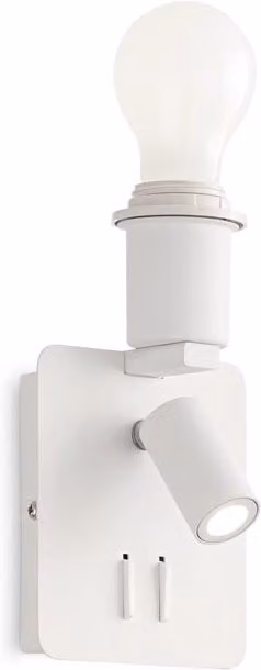 Applique Moderna Gea IDEAL LUX in Metallo Bianco con 2 Luci E27 Regolabile