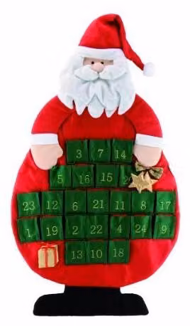 Calendario dell'Avvento a tema Babbo Natale