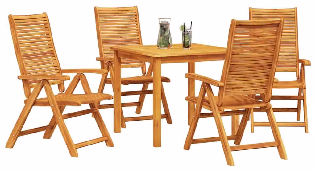 Set da Pranzo per Giardino 5 pcs Marrone