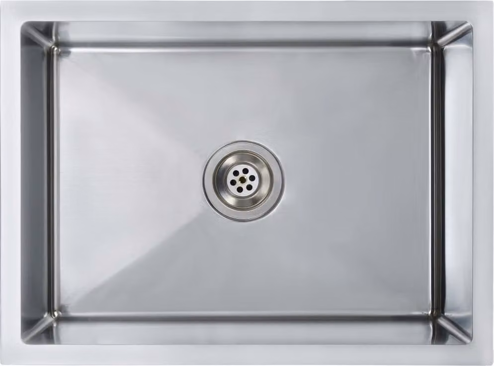Lavello da Cucina Lavorato a Mano con Filtro in Acciaio Inox