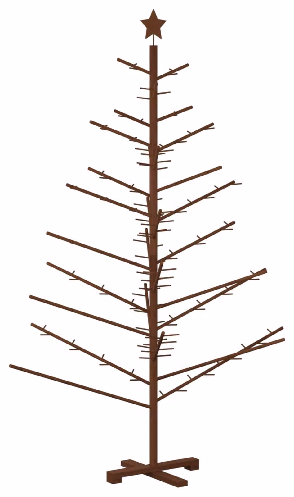Albero di Natale in legno, altezza 180 cm, realizzato in bambù e legno massello di pino