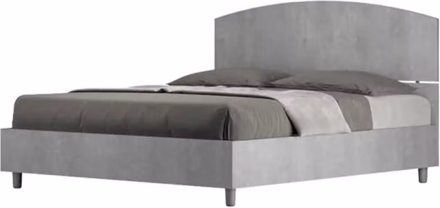 Letto matrimoniale Ityhome Dora colore grigio L 160 cm x P 200 cm x H 114 cm