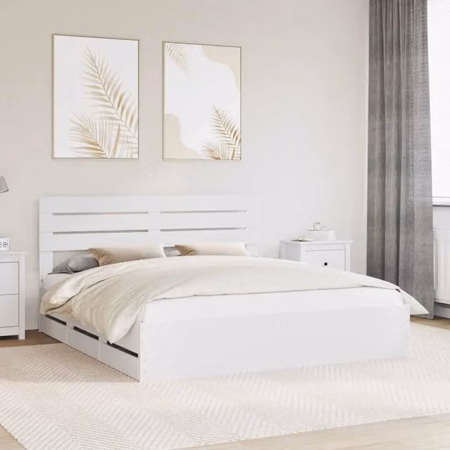 Struttura del letto Bianco 180 x 200 cm Legno Ingegnerizzato 3411484